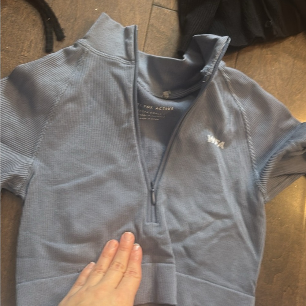 White Fox Boutique Blue Long Sleeve Top